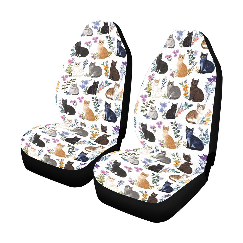 Cat Car Seat Covers Charming Floral Cats