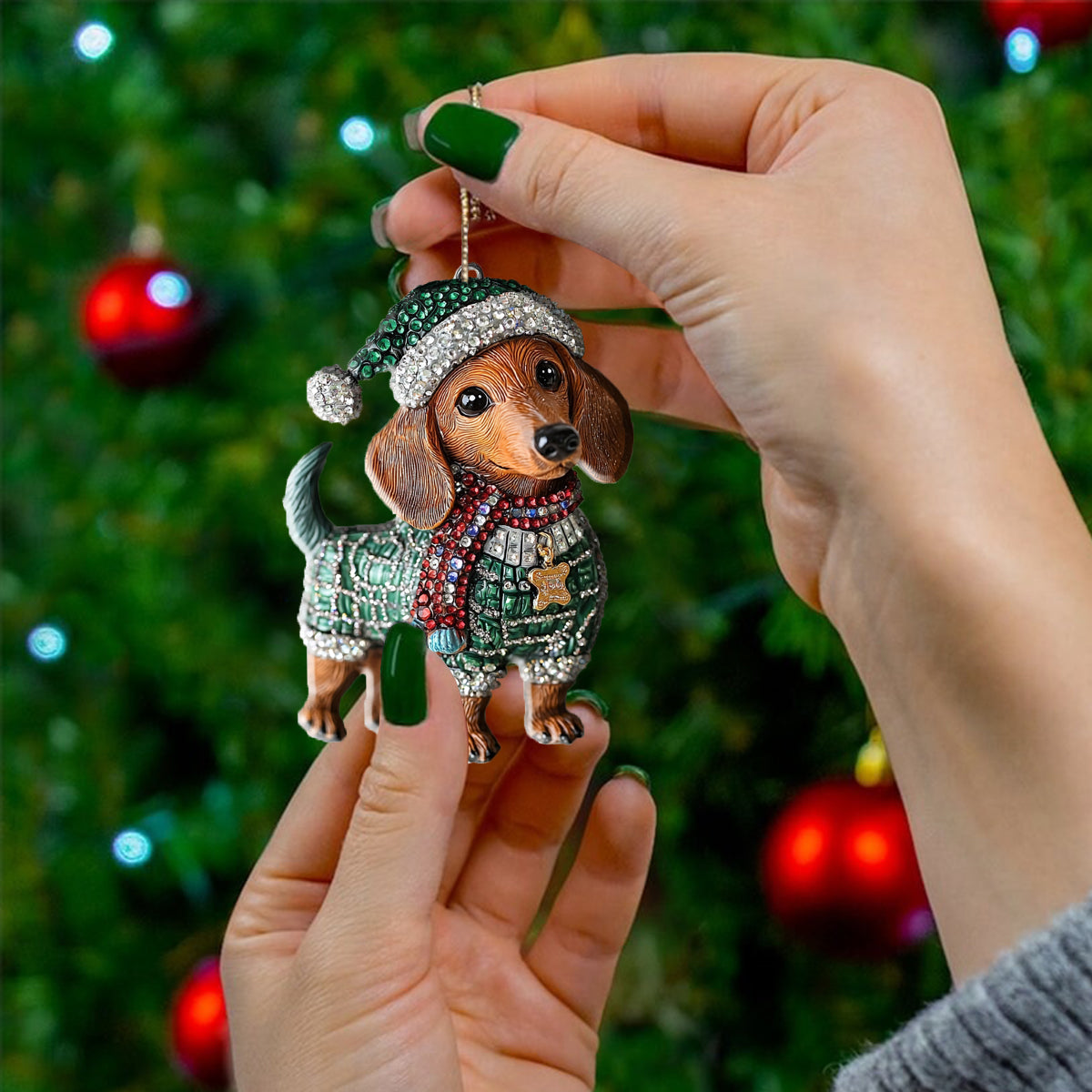 Lorva Dachshund Acrylic Ornament Cute