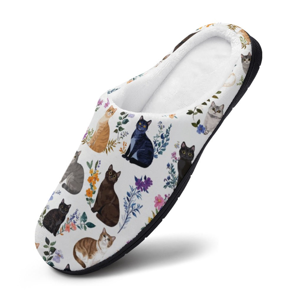 Lorva Slippers Charming Floral Cats