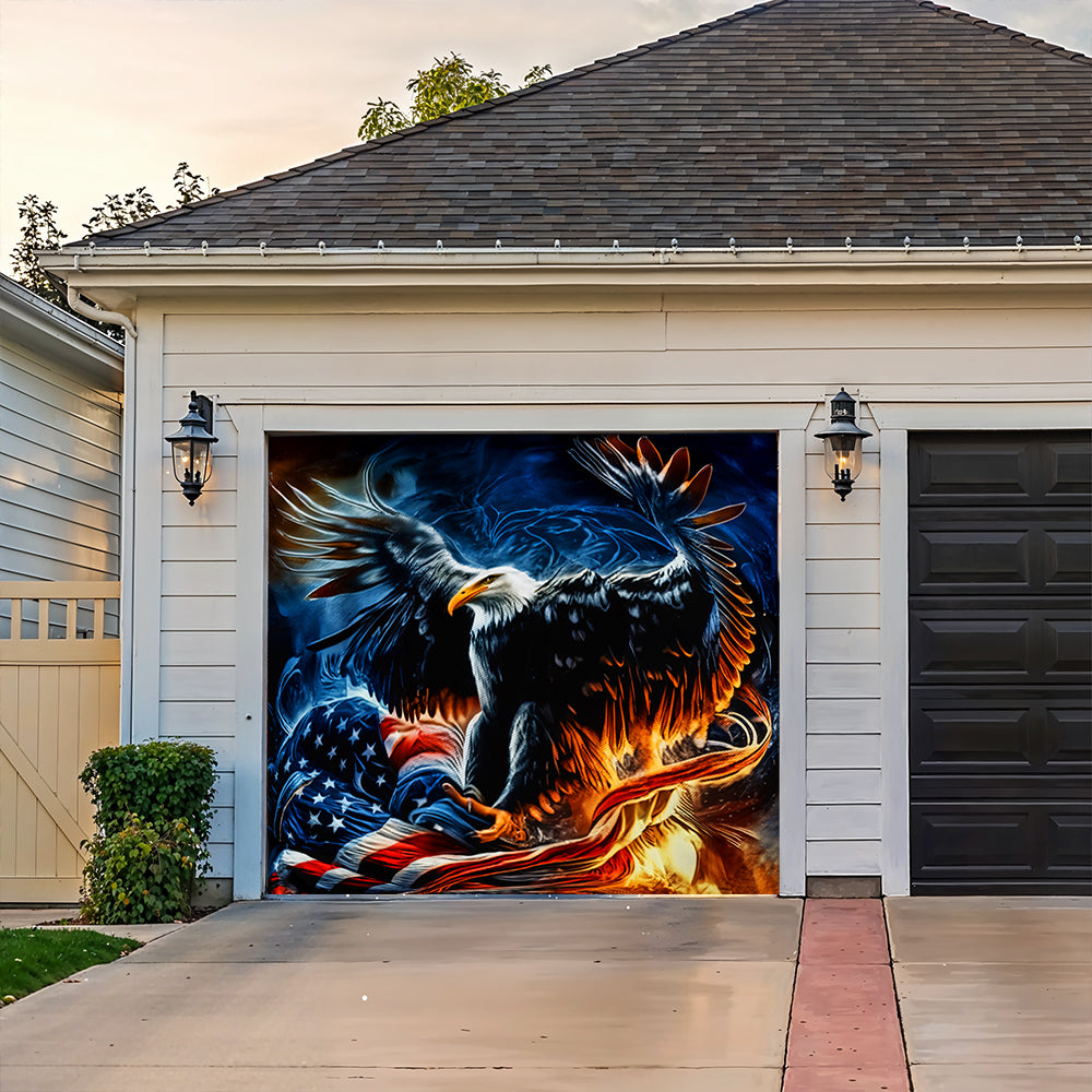Lorva Garage Door Banner Decoration Majestic Eagle
