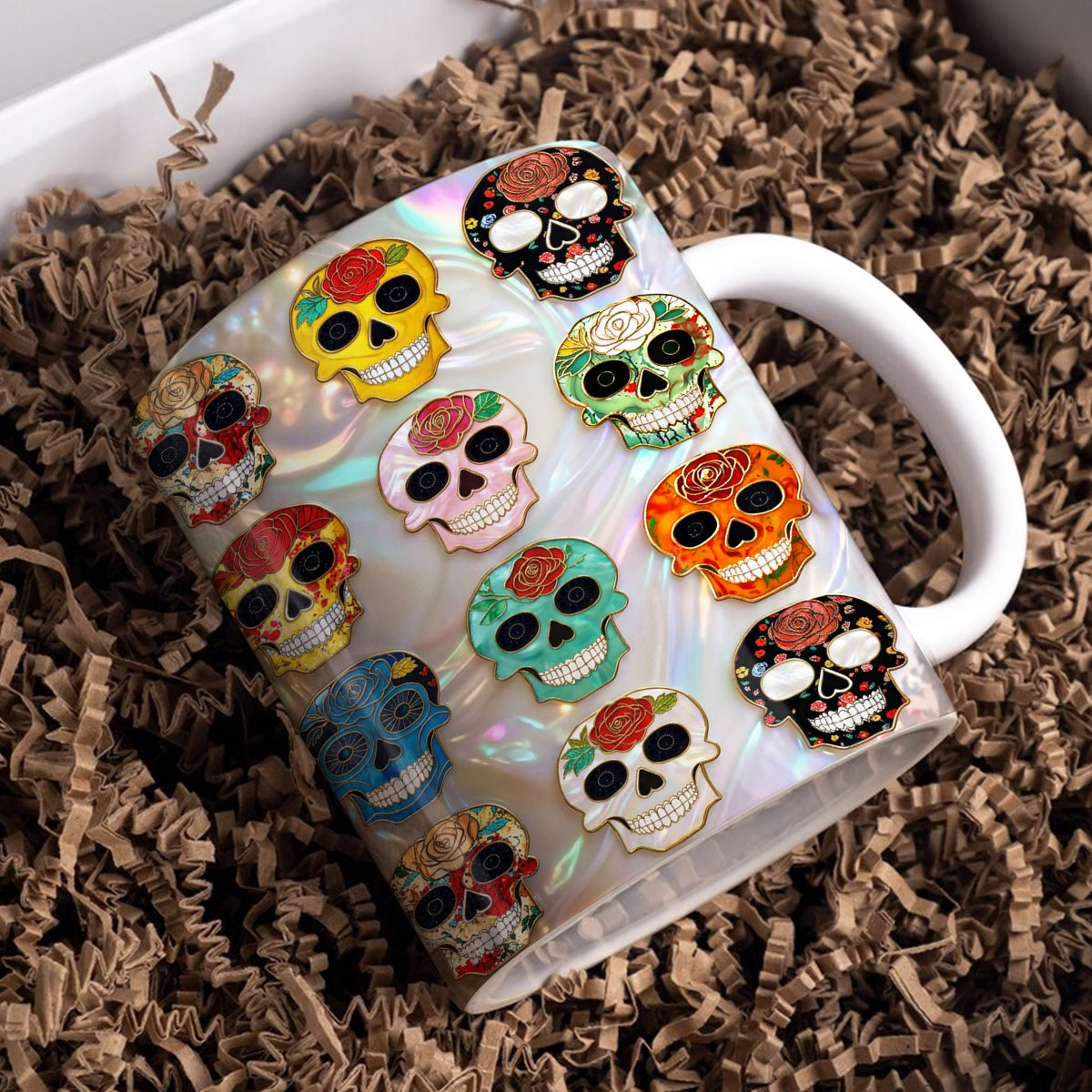 Lorva Mug Colorful Sugar Skulls