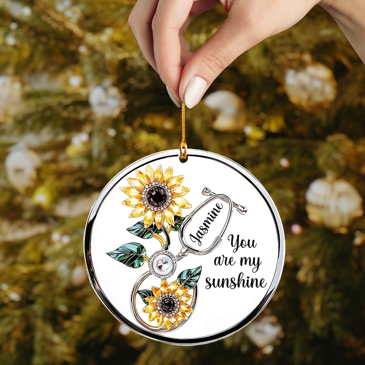 Lorva Personalized Nurse 2D Acrylic Ornament You Are My Sunshine
