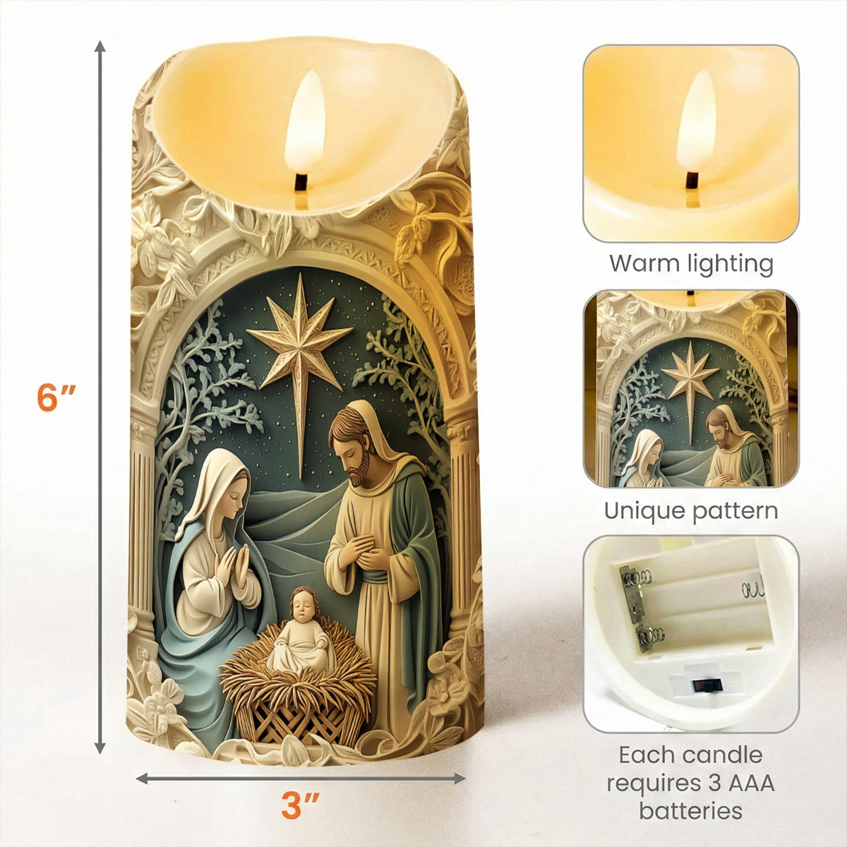 Lorva LED Candle Star Of Bethlehem
