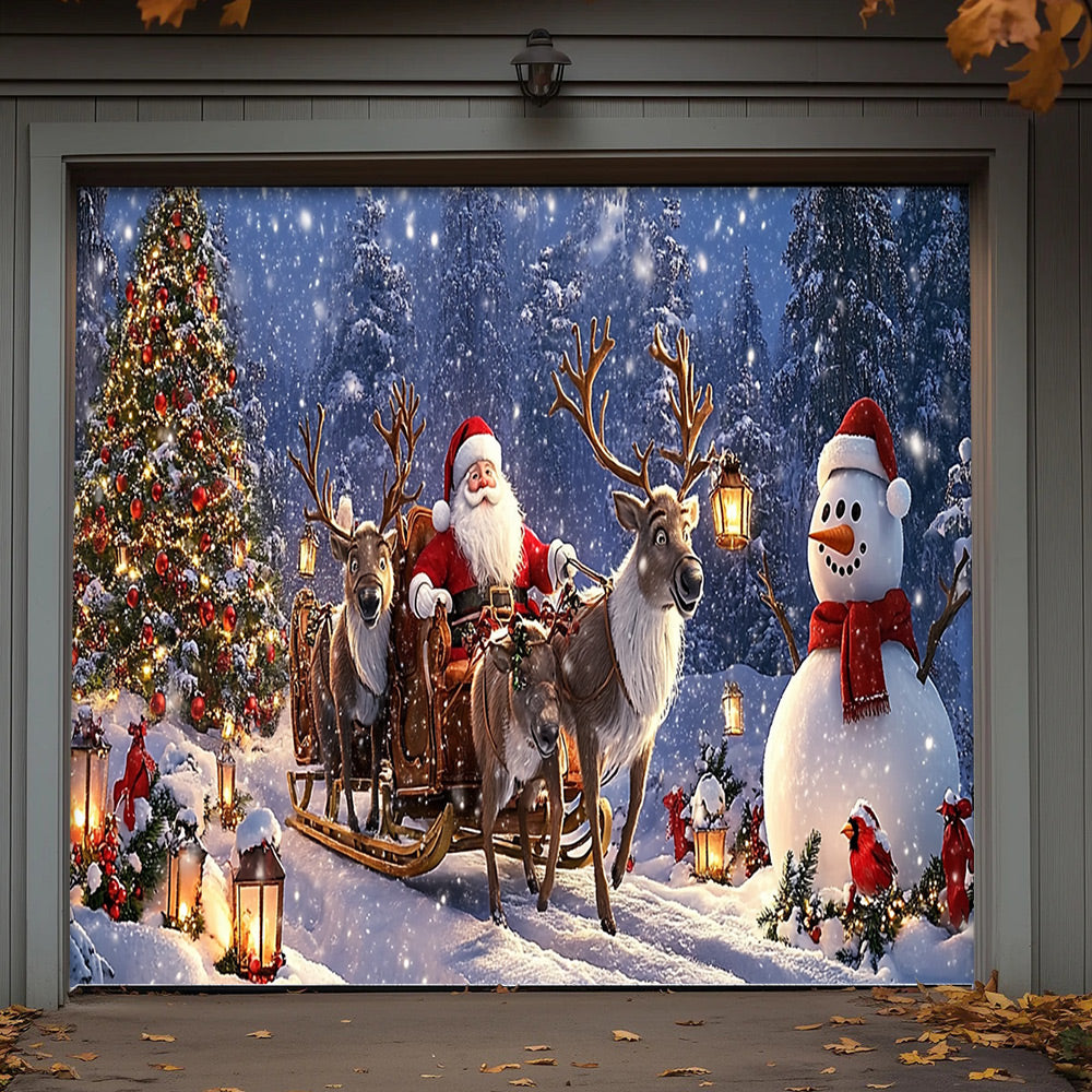 Lorva Christmas Garage Door Banner Decoration Peace