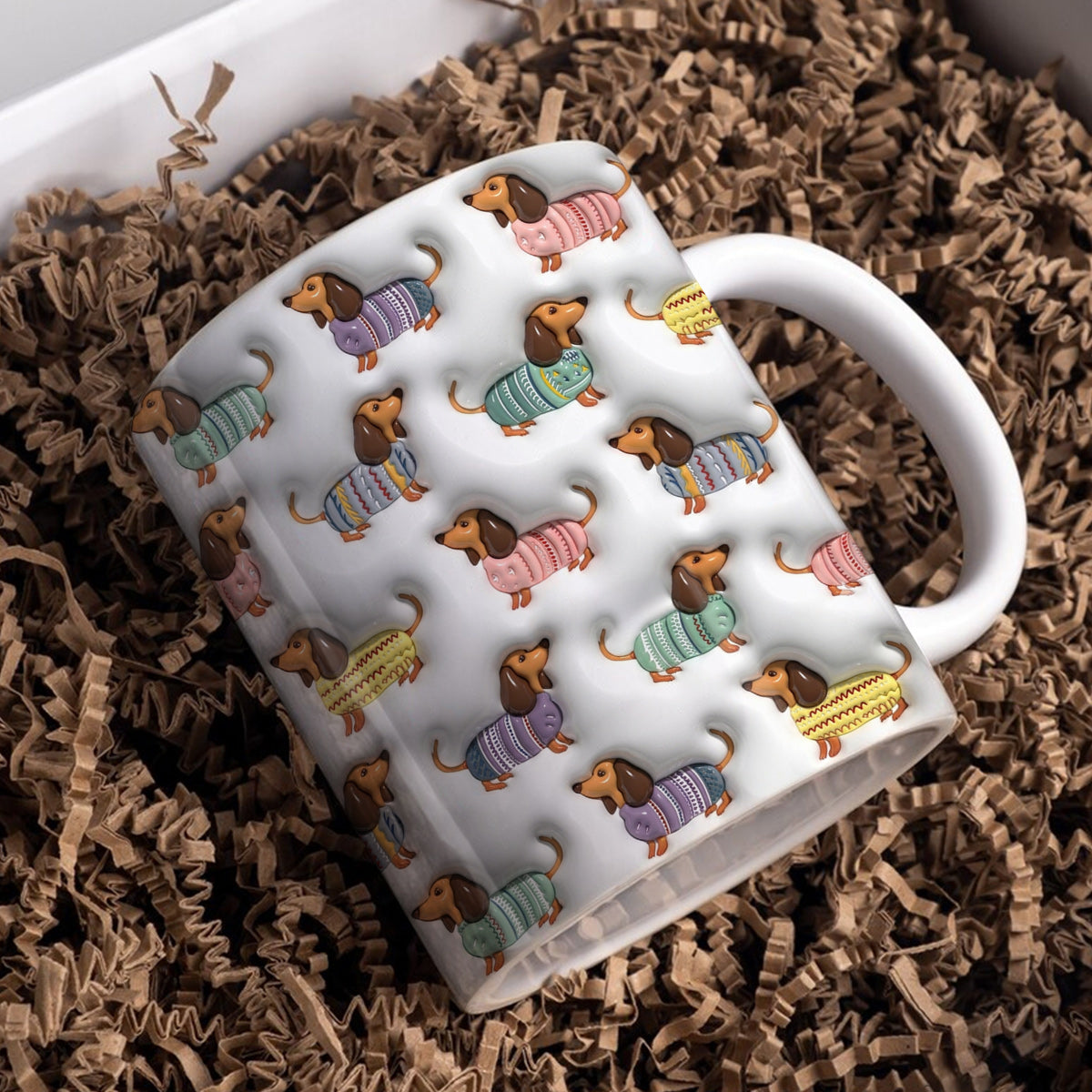 Lorva Flat Print Mug Charming Dachshund Sweaters