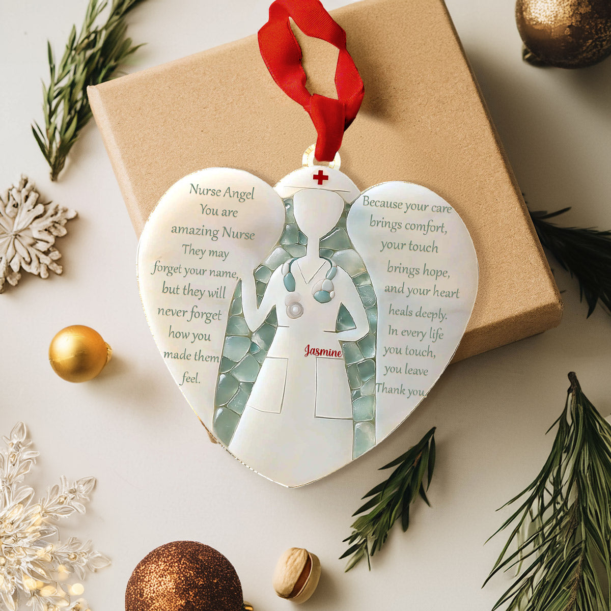 Lorva Nurse Personalized 2D Acrylic Ornament Nurse Angel