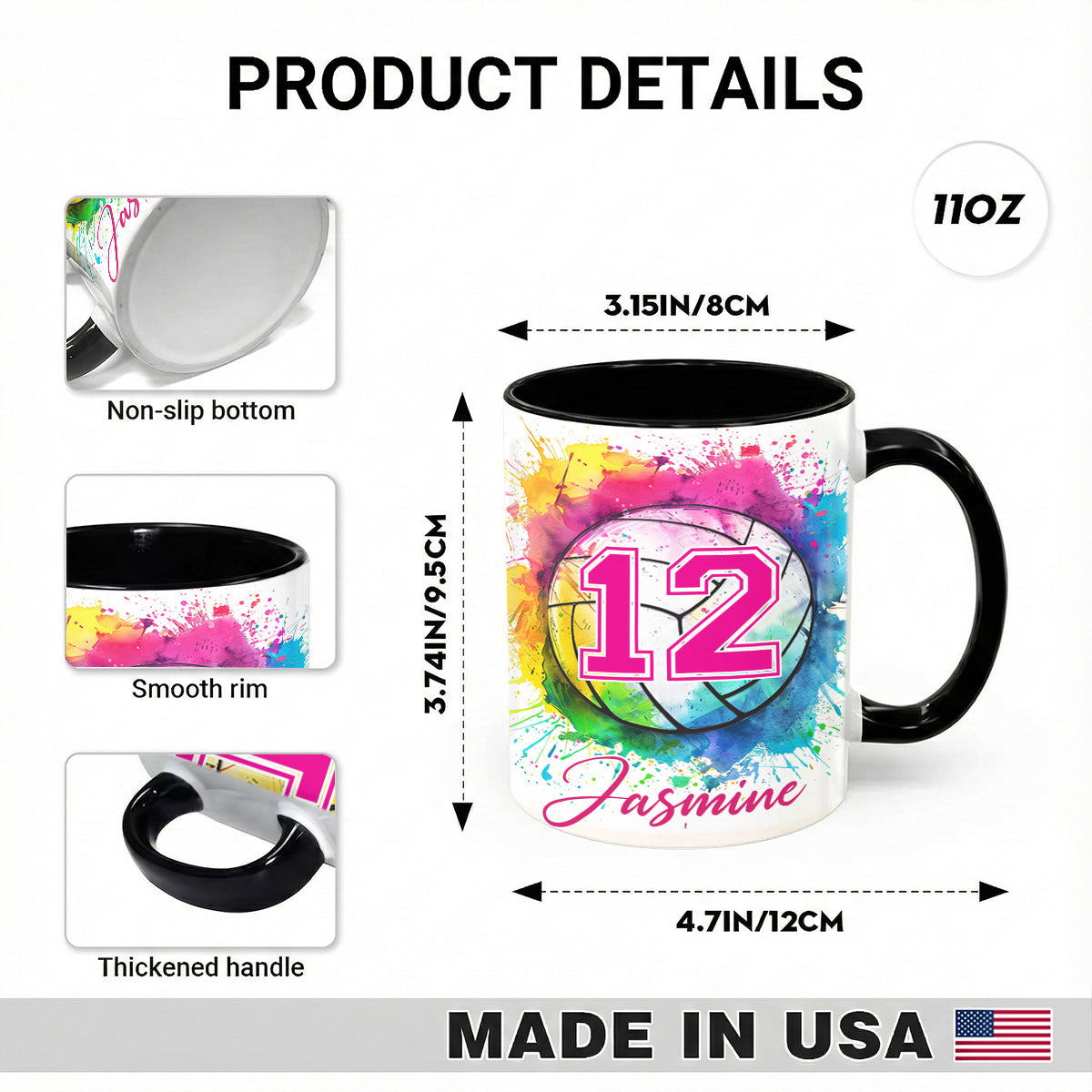 Lorva Personalized Mug Just A Girl Who Loves Volleyball