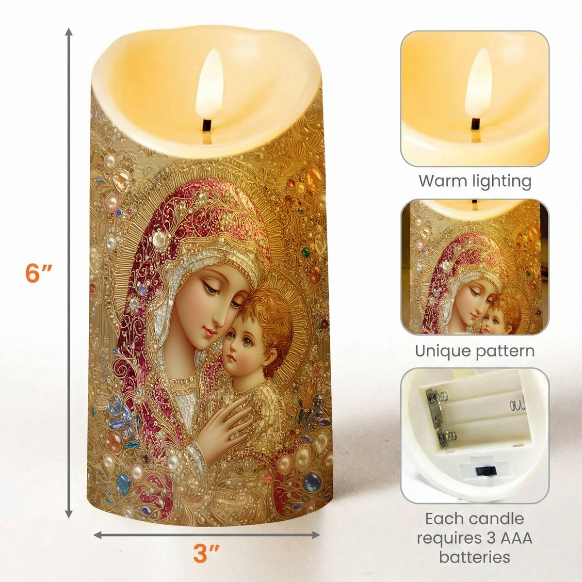 Lorva LED Candle Heavenly Pearl Luxe