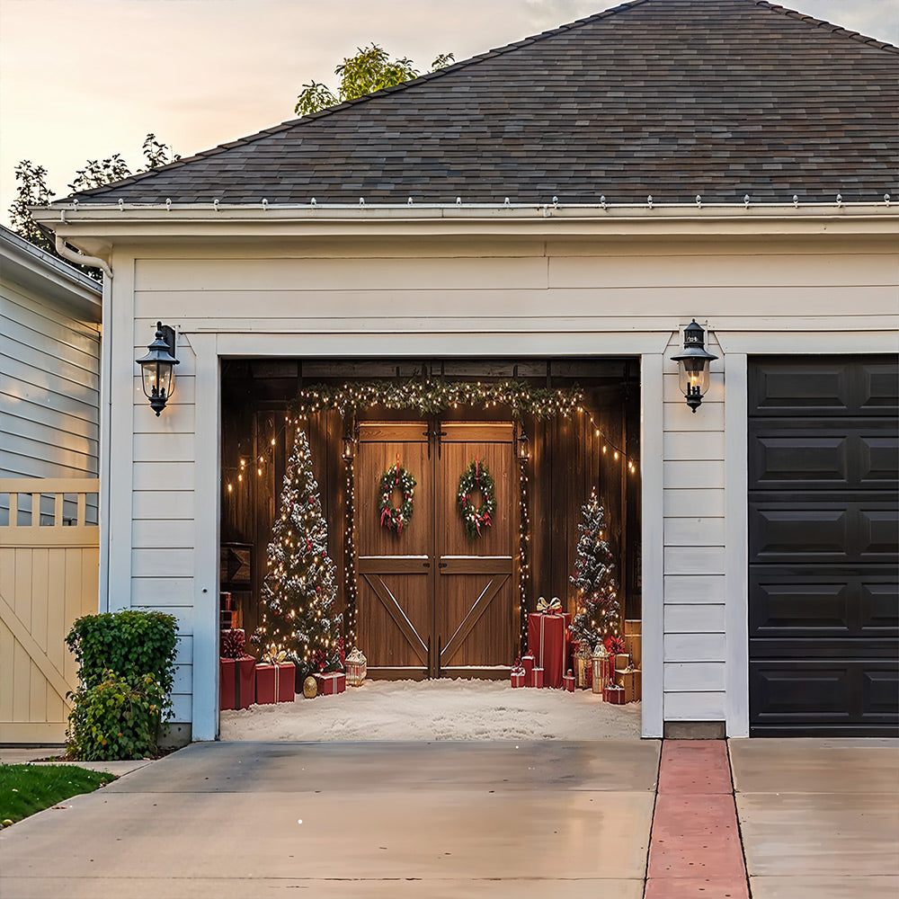 Lorva Christmas Garage Door Banner Decoration Christmas Themed Barn Door