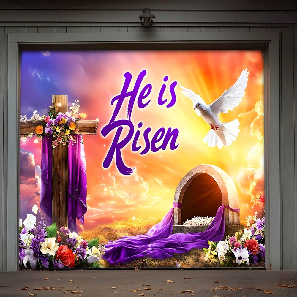 Lorva Garage Door Banner Decoration Dawn of Redemption