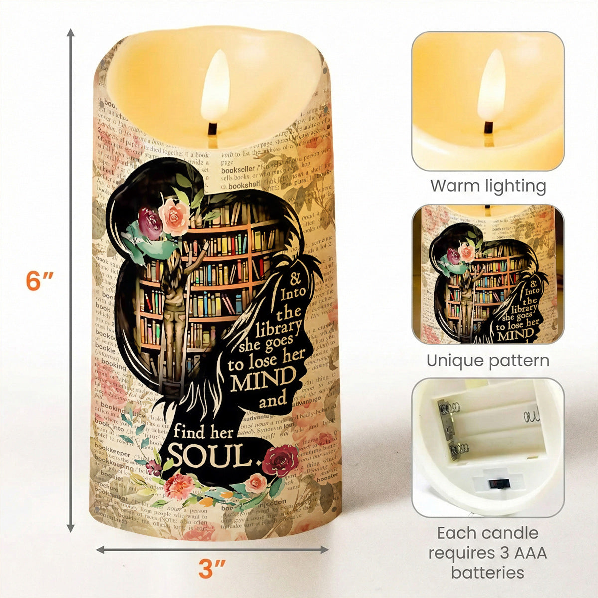 Lorva Reading LED Candle Find Her Soul