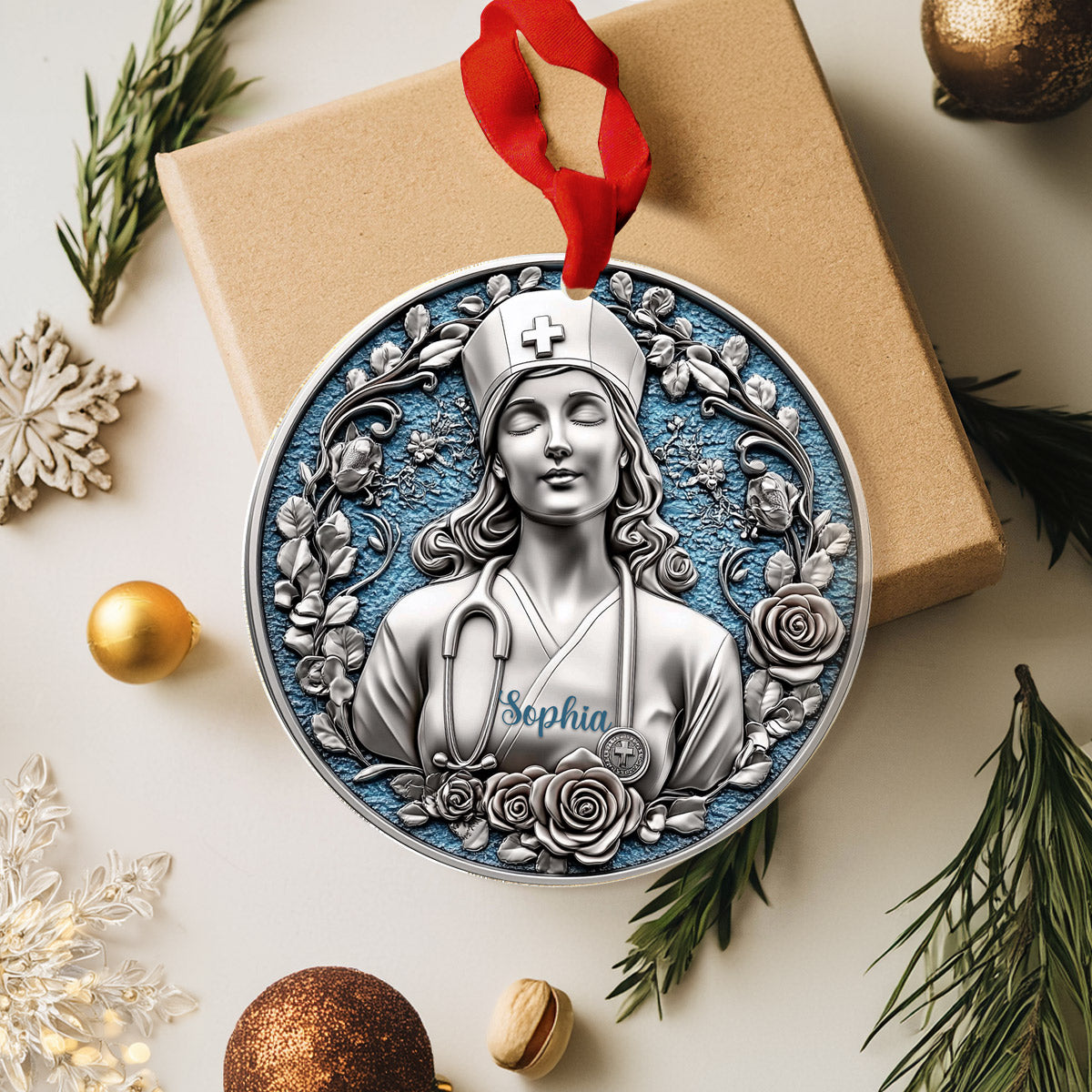 Lorva Nurse Personalized 2D Acrylic Ornament Healer’s Grace