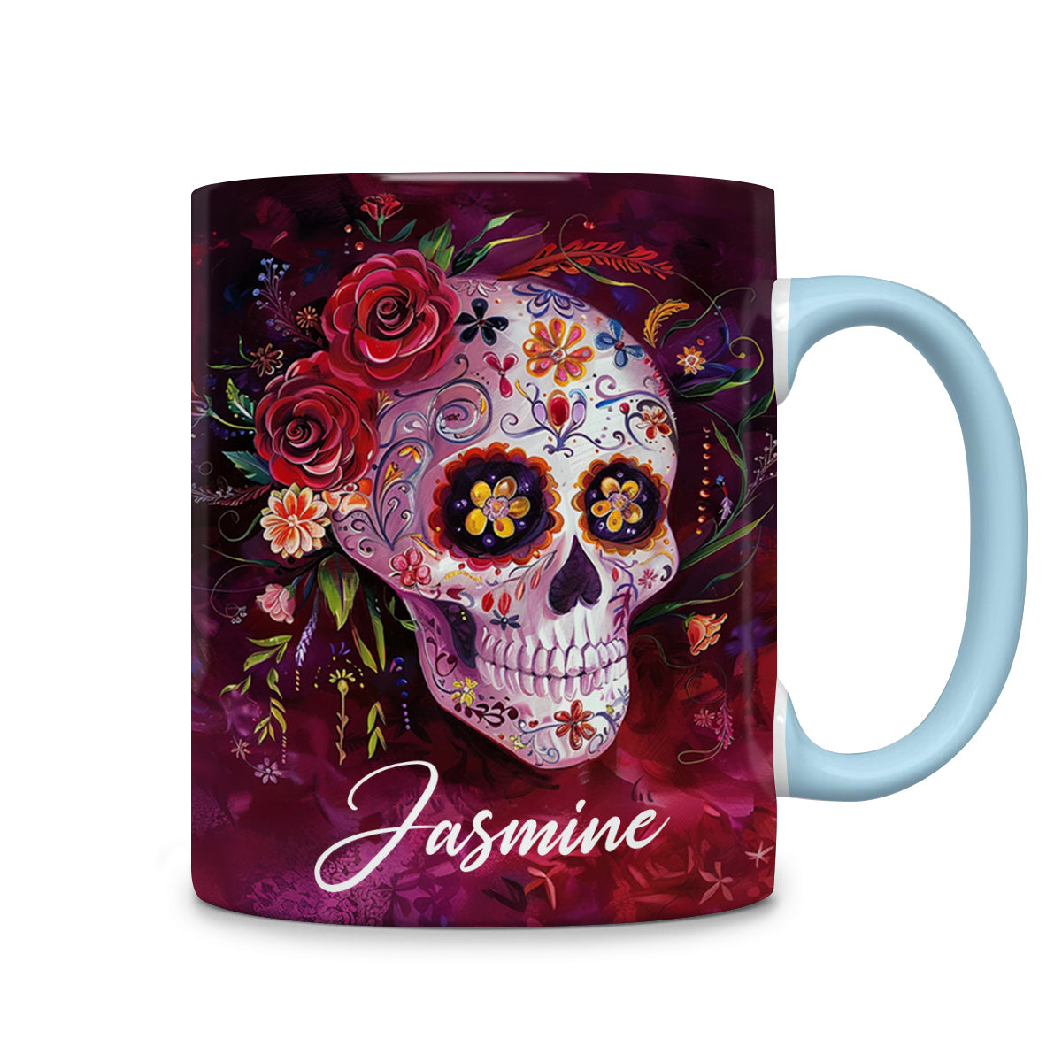 Lorva Personalized Mug Happy Gorgeous Sugar Skull