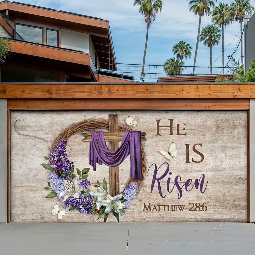 Lorva Garage Door Banner Decoration He Is Risen