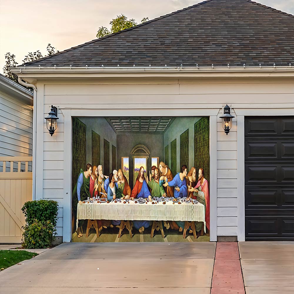 Lorva Garage Door Banner Decoration The Last Supper