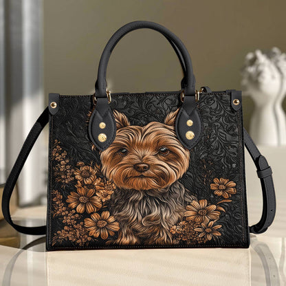 Lorva Yorkie Leather Bag Vintage Bloom