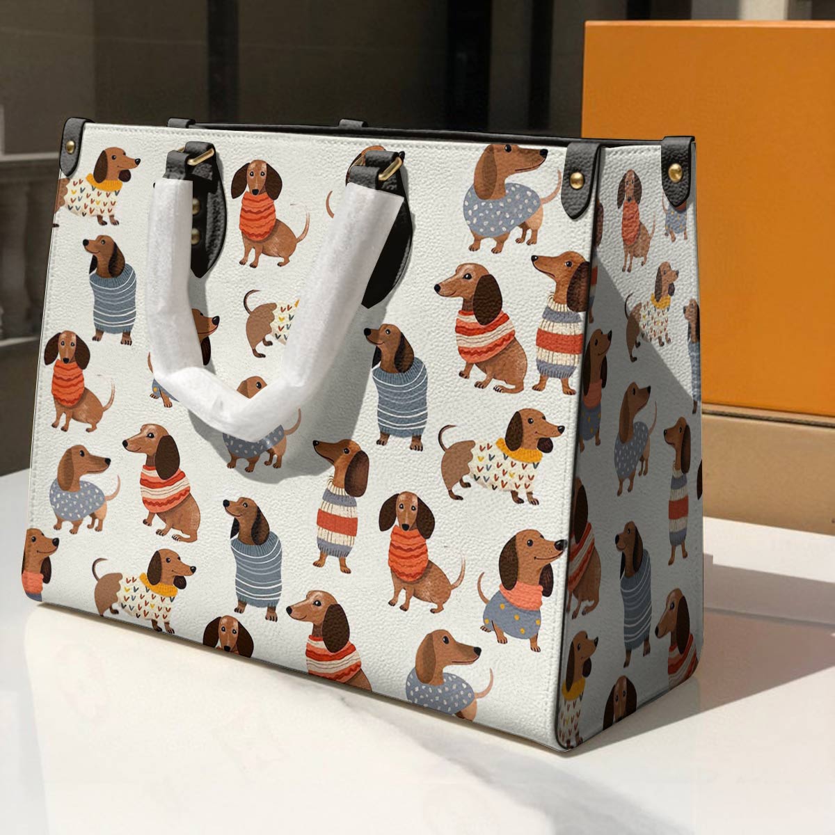 Lorva Dachshund Leather Bag Cuteness Overload