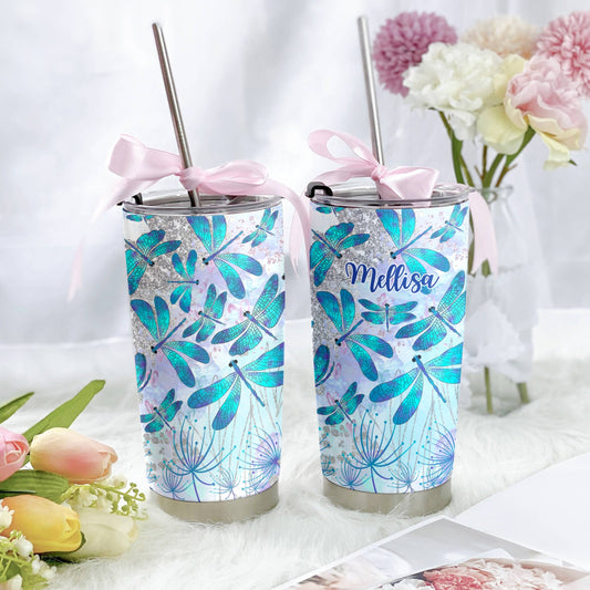 Lorva Dragonfly 20Oz Tumbler Personalized Blue Breeze