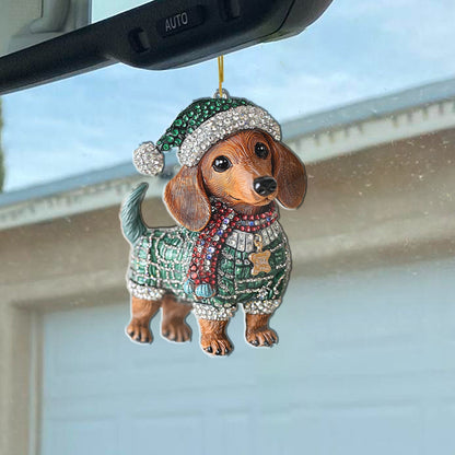 Lorva Dachshund Acrylic Ornament Cute