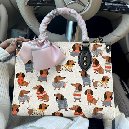 Lorva Dachshund Leather Bag Cuteness Overload