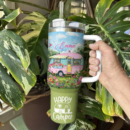 Lorva Personalized Tumbler Happy Camper