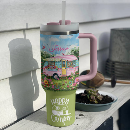 Lorva Personalized Tumbler Happy Camper