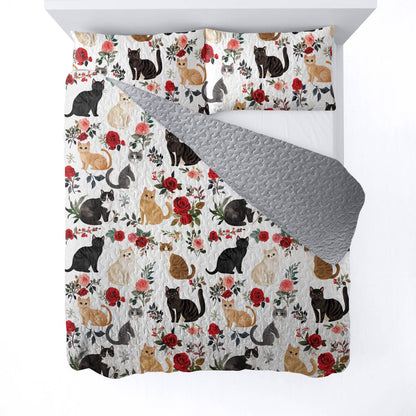 Lorva All Season Quilt 3-Piece Set Rose Catmom Lovely