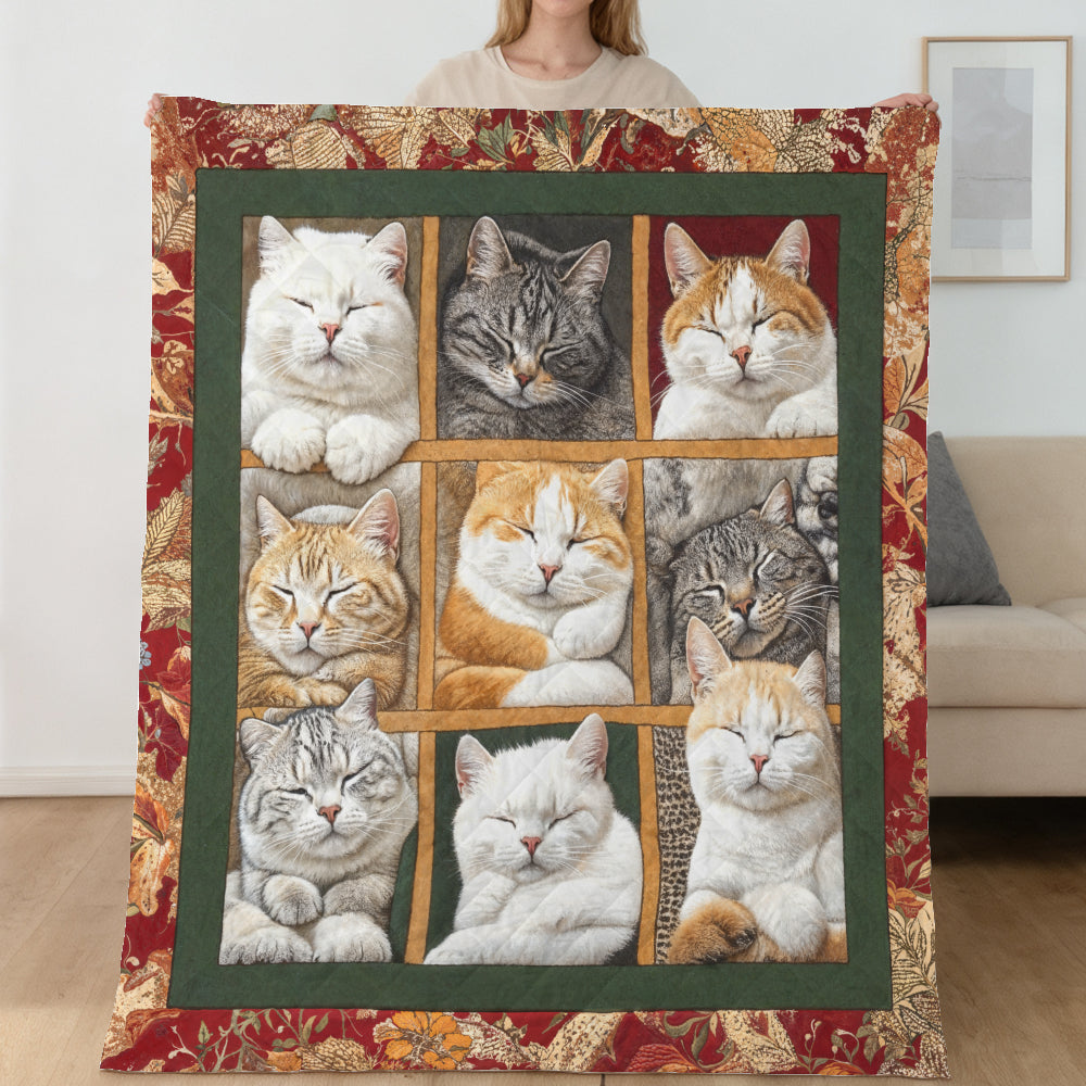 Lorva Quilt Set Dreaming Cats