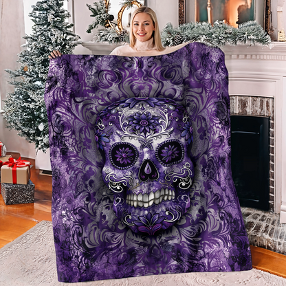 Lorva Fleece Blanket Gorgeous Mandala Skull
