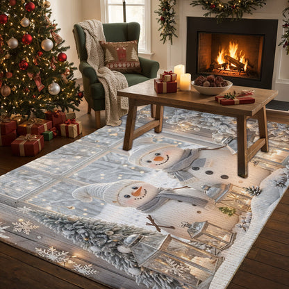 Lorva Snowman Christmas Area Rug Beautiful Life