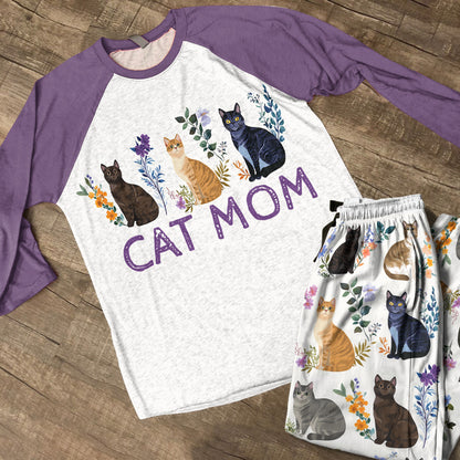 Lorva Raglan Lounge Pajamas Catmom