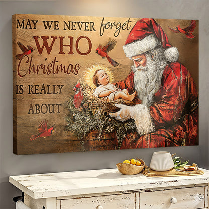 Lorva Christmas Wooden-Framed Canvas Wall Faith