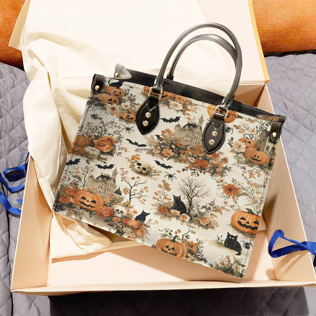 Halloween Lorva Leather Bag Haunting Harvest