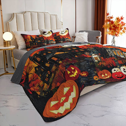 Halloween Lorva All Season Quilt 3-Piece Set Midnight Haunting