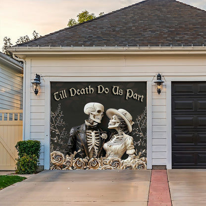 Lorva Garage Door Banner Decoration Till Death Do Us Part