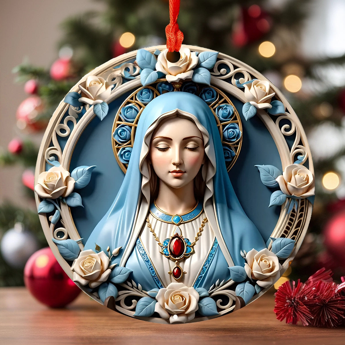 Lorva 2D Acrylic Ornament Blessed Virgin Mary