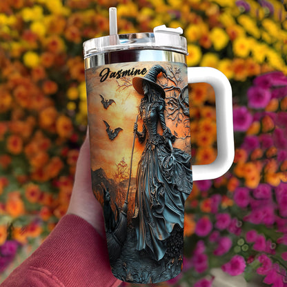 Witch Lorva Tumbler Personalized Enchanted Sunset