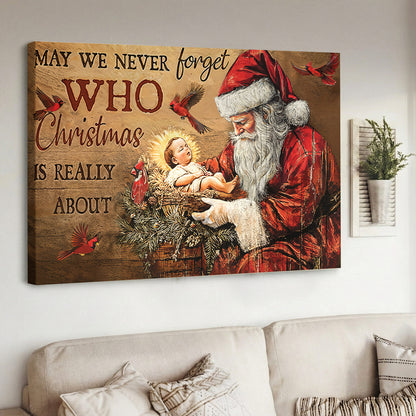 Lorva Christmas Wooden-Framed Canvas Wall Faith