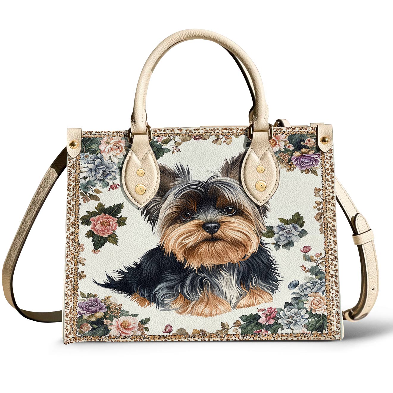 Lorva Leather Bag Royal Yorkie Bloom