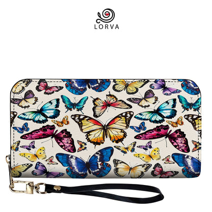 Lorva Butterfly Leather Wallet Colorful Butterflies