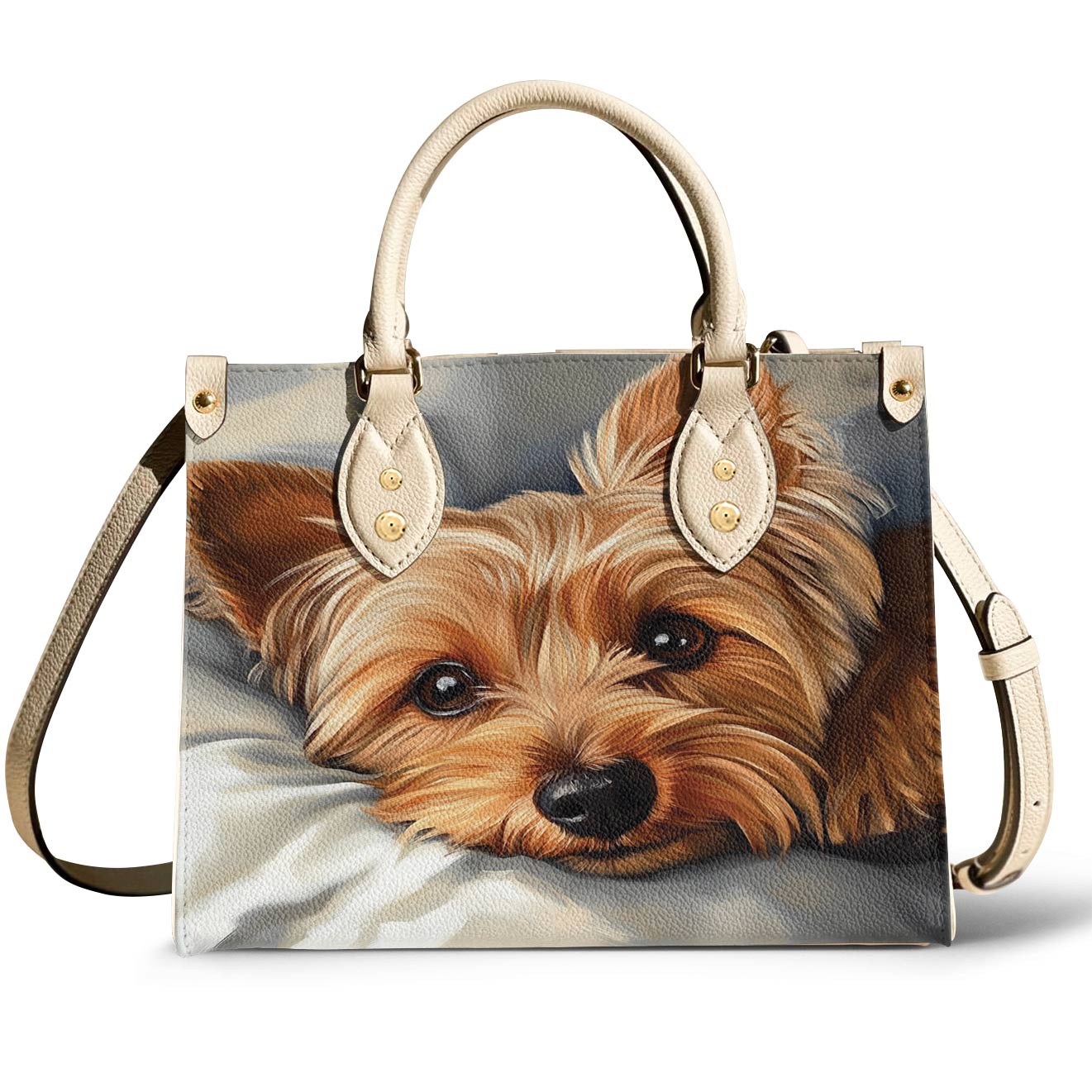 Lorva Yorkie Leather Bag Cozy Yorkie Delight