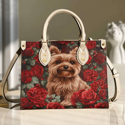 Lorva Yorkie Leather Bag Scarlet Rose Yorkie
