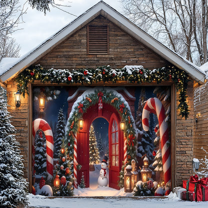 Lorva Christmas Garage Door Banner Decoration Christmas Gateway