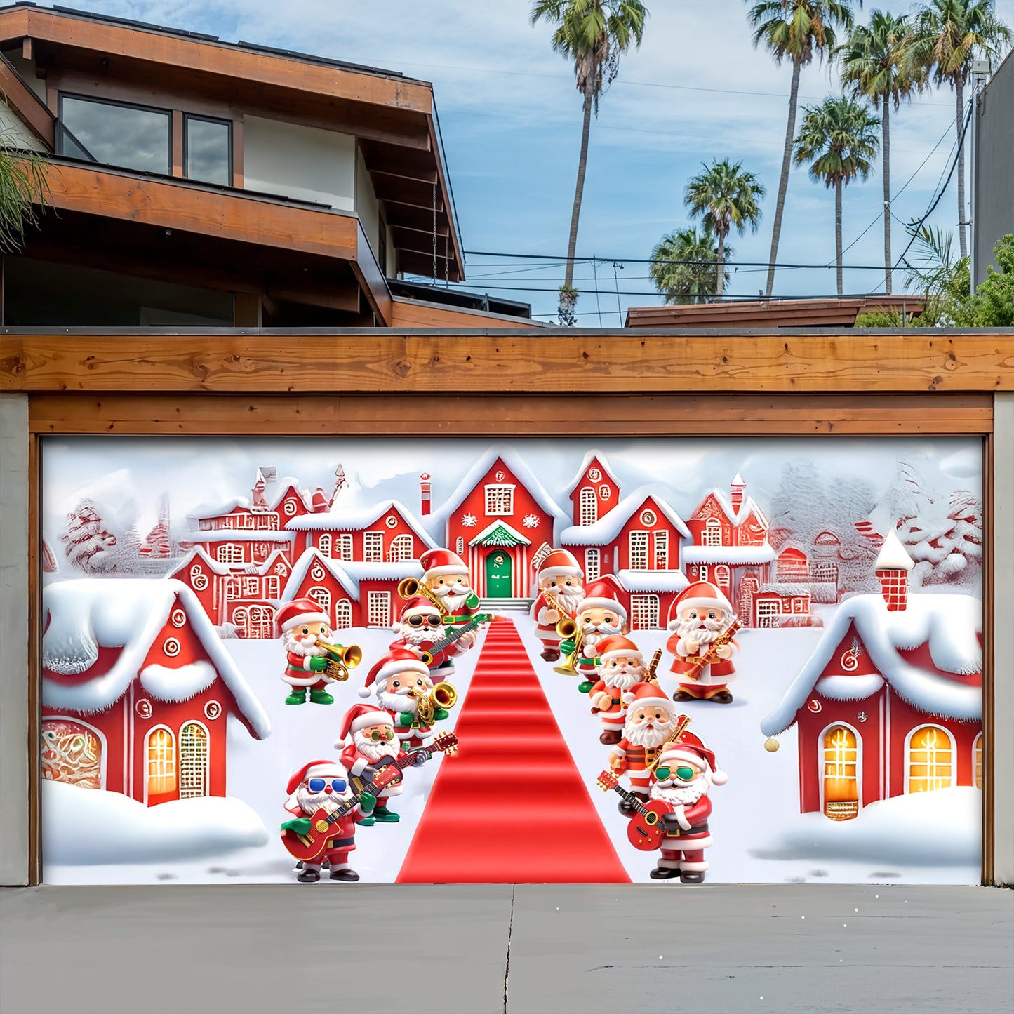 Lorva Christmas Garage Door Banner Decoration Welcome to Santa’s Town