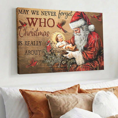Lorva Christmas Wooden-Framed Canvas Wall Faith