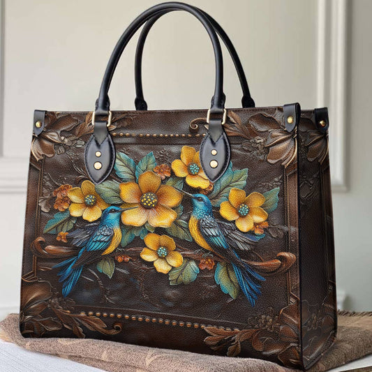 Lorva Bird Leather Bag Birdsong & Blossoms