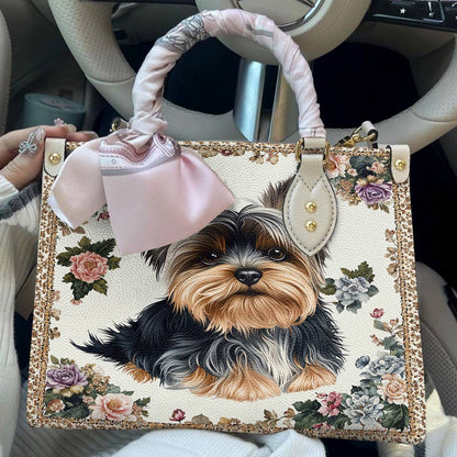 Lorva Leather Bag Royal Yorkie Bloom