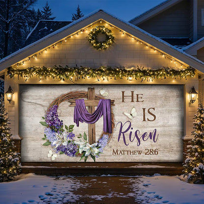 Lorva Garage Door Banner Decoration He Is Risen