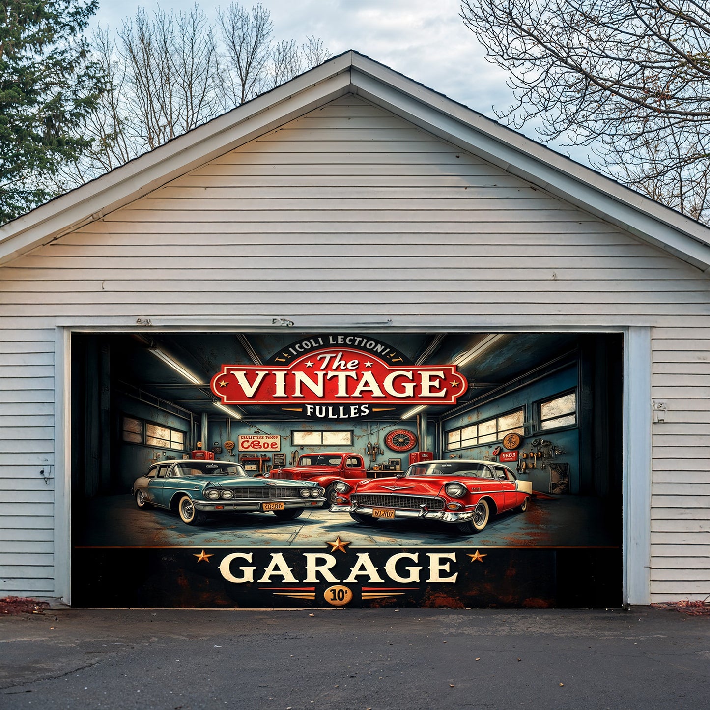 Lorva Garage Door Banner Decoration The Classic Legends Garage
