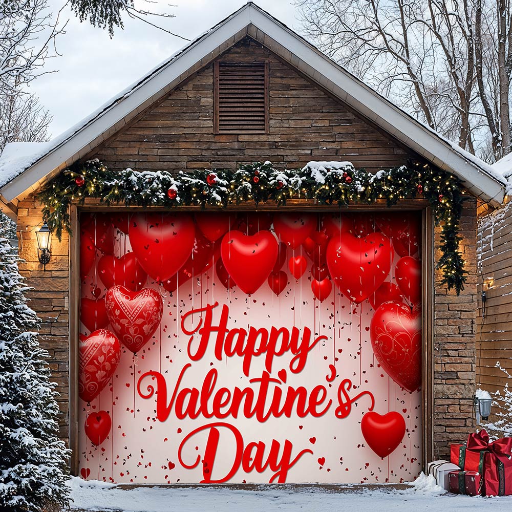 Lorva Garage Door Banner Decoration Happy Valentine's Day